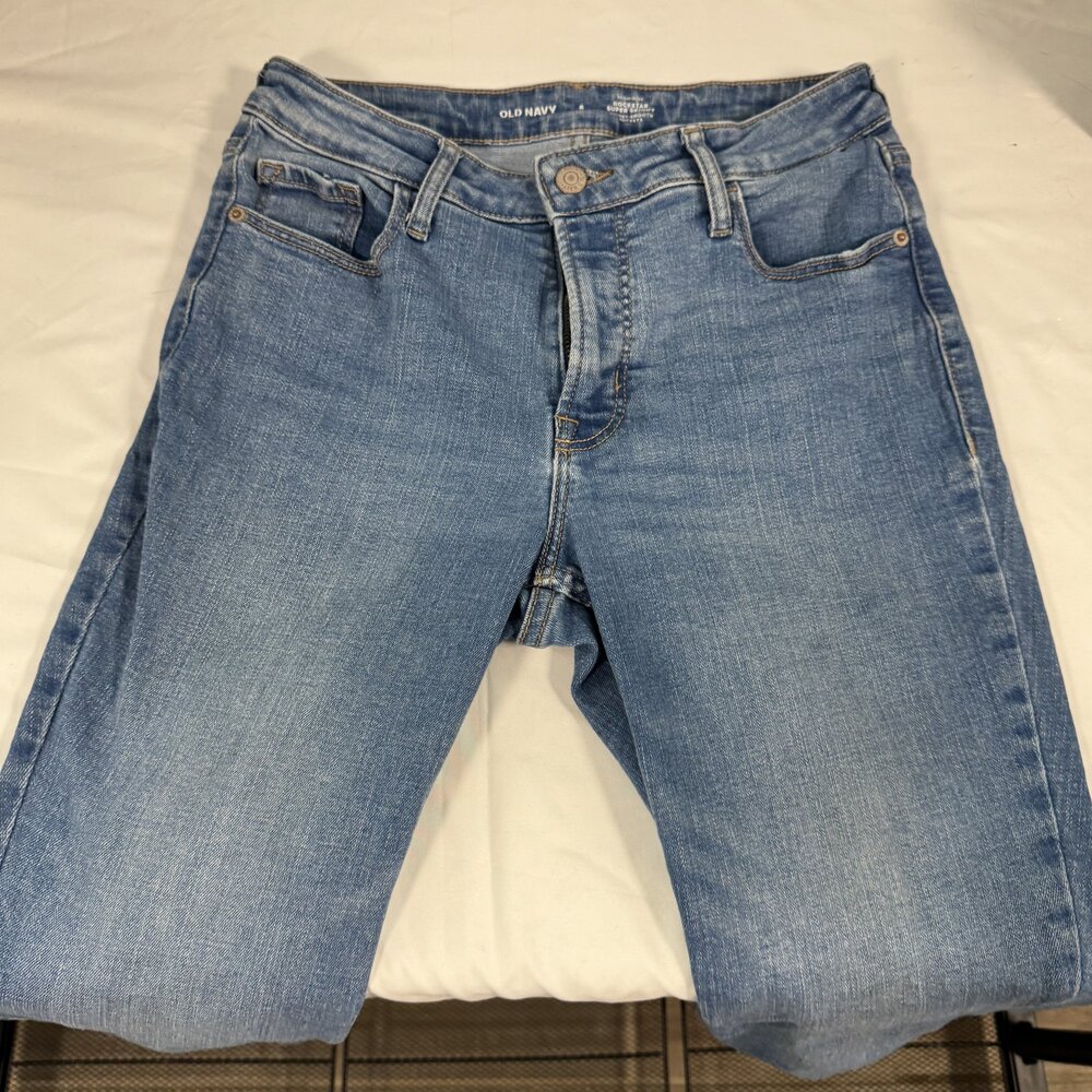 Old Navy Light Wash High Rise Rockstar Super Skinny Jeans 6